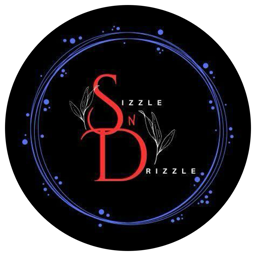 Sizzle n Drizzle logo.